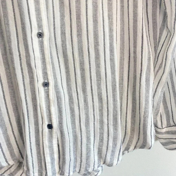 Lucky Brand Striped Button Down Top - Picture 6 of 12